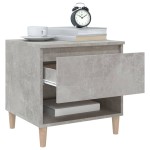 vidaXL Noptieră, gri beton, 50x46x50 cm, lemn prelucrat