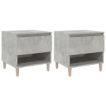 vidaXL Noptiere, 2 buc., gri beton, 50x46x50 cm, lemn prelucrat vidaXL Noptiere, 2 buc., gri beton, 50x46x50 cm, lemn prelucrat