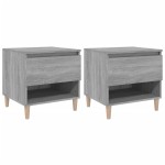 vidaXL Noptiere, 2 buc., gri sonoma, 50x46x50 cm, lemn prelucrat vidaXL Noptiere, 2 buc., gri sonoma, 50x46x50 cm, lemn prelucrat