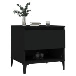 vidaXL Mese laterale, 2 buc., negru, 50x46x50 cm, lemn compozit