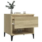vidaXL Mese laterale 2 buc. stejar sonoma 50x46x50 cm lemn compozit