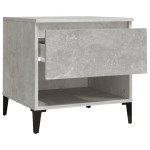 vidaXL Masă laterală, gri beton, 50x46x50 cm, lemn compozit vidaXL Masă laterală, gri beton, 50x46x50 cm, lemn compozit
