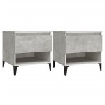 vidaXL Mese laterale, 2 buc., gri beton, 50x46x50 cm, lemn compozit