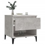 vidaXL Mese laterale, 2 buc., gri beton, 50x46x50 cm, lemn compozit