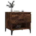 vidaXL Mese laterale 2 buc. stejar fumuriu 50x46x50 cm lemn compozit