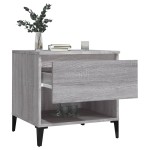 vidaXL Mese laterale, 2 buc., gri sonoma, 50x46x50 cm, lemn compozit