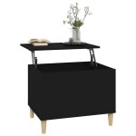 vidaXL Măsuță de cafea, negru, 60x44,5x45 cm, lemn prelucrat vidaXL Măsuță de cafea, negru, 60x44,5x45 cm, lemn prelucrat