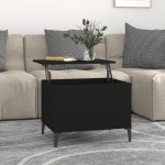 vidaXL Măsuță de cafea, negru, 60x44,5x45 cm, lemn prelucrat vidaXL Măsuță de cafea, negru, 60x44,5x45 cm, lemn prelucrat
