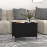 vidaXL Măsuță de cafea, negru, 60x44,5x45 cm, lemn prelucrat vidaXL Măsuță de cafea, negru, 60x44,5x45 cm, lemn prelucrat