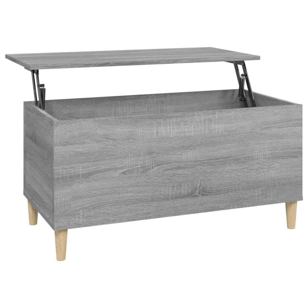 vidaXL Măsuță de cafea, gri sonoma, 90x44,5x45 cm, lemn compozit