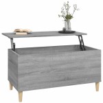 vidaXL Măsuță de cafea, gri sonoma, 90x44,5x45 cm, lemn compozit
