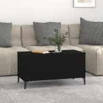 vidaXL Măsuță de cafea, negru, 90x44,5x45 cm, lemn compozit vidaXL Măsuță de cafea, negru, 90x44,5x45 cm, lemn compozit