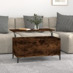 vidaXL Măsuță de cafea, stejar fumuriu, 90x44,5x45 cm, lemn compozit vidaXL Măsuță de cafea, stejar fumuriu, 90x44,5x45 cm, lemn compozit
