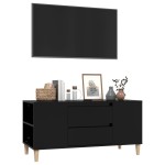 vidaXL Comodă TV, negru, 102x44,5x50 cm, lemn prelucrat