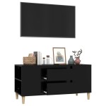 vidaXL Comodă TV, negru, 102x44,5x50 cm, lemn prelucrat