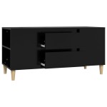 vidaXL Comodă TV, negru, 102x44,5x50 cm, lemn prelucrat