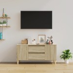 vidaXL Comodă TV, stejar sonoma, 102x44,5x50 cm, lemn prelucrat vidaXL Comodă TV, stejar sonoma, 102x44,5x50 cm, lemn prelucrat