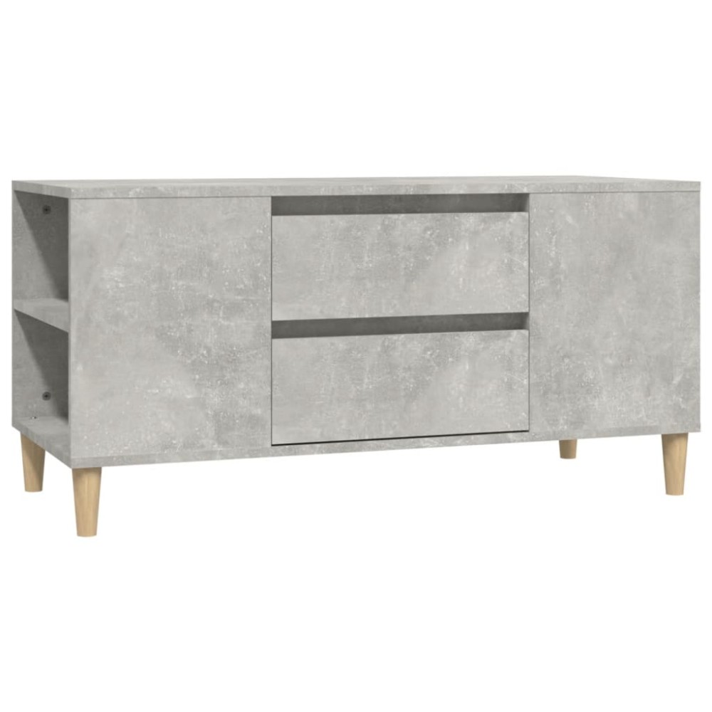vidaXL Comodă TV, gri beton, 102x44,5x50 cm, lemn prelucrat