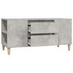 vidaXL Comodă TV, gri beton, 102x44,5x50 cm, lemn prelucrat vidaXL Comodă TV, gri beton, 102x44,5x50 cm, lemn prelucrat