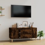 vidaXL Comodă TV, stejar fumuriu, 102x44,5x50 cm, lemn prelucrat vidaXL Comodă TV, stejar fumuriu, 102x44,5x50 cm, lemn prelucrat