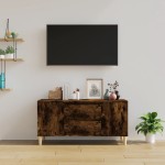 vidaXL Comodă TV, stejar fumuriu, 102x44,5x50 cm, lemn prelucrat vidaXL Comodă TV, stejar fumuriu, 102x44,5x50 cm, lemn prelucrat