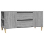 vidaXL Comodă TV, gri sonoma, 102x44,5x50 cm, lemn prelucrat vidaXL Comodă TV, gri sonoma, 102x44,5x50 cm, lemn prelucrat