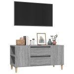 vidaXL Comodă TV, gri sonoma, 102x44,5x50 cm, lemn prelucrat vidaXL Comodă TV, gri sonoma, 102x44,5x50 cm, lemn prelucrat