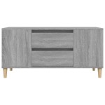 vidaXL Comodă TV, gri sonoma, 102x44,5x50 cm, lemn prelucrat vidaXL Comodă TV, gri sonoma, 102x44,5x50 cm, lemn prelucrat
