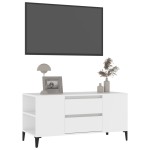 vidaXL Comodă TV, alb, 102x44,5x50 cm, lemn prelucrat