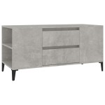 vidaXL Comodă TV, gri beton, 102x44,5x50 cm, lemn prelucrat vidaXL Comodă TV, gri beton, 102x44,5x50 cm, lemn prelucrat
