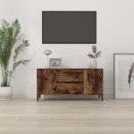 vidaXL Comodă TV, stejar fumuriu, 102x44,5x50 cm, lemn prelucrat vidaXL Comodă TV, stejar fumuriu, 102x44,5x50 cm, lemn prelucrat