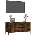 vidaXL Comodă TV, stejar fumuriu, 102x44,5x50 cm, lemn prelucrat vidaXL Comodă TV, stejar fumuriu, 102x44,5x50 cm, lemn prelucrat