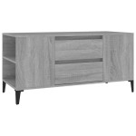 vidaXL Comodă TV, gri sonoma, 102x44,5x50 cm, lemn prelucrat vidaXL Comodă TV, gri sonoma, 102x44,5x50 cm, lemn prelucrat