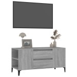 vidaXL Comodă TV, gri sonoma, 102x44,5x50 cm, lemn prelucrat vidaXL Comodă TV, gri sonoma, 102x44,5x50 cm, lemn prelucrat
