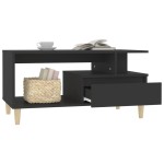 vidaXL Măsuță de cafea, negru, 90x49x45 cm, lemn compozit vidaXL Măsuță de cafea, negru, 90x49x45 cm, lemn compozit