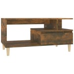 vidaXL Măsuță de cafea, stejar fumuriu, 90x49x45 cm, lemn prelucrat vidaXL Măsuță de cafea, stejar fumuriu, 90x49x45 cm, lemn prelucrat