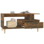 vidaXL Măsuță de cafea, stejar fumuriu, 90x49x45 cm, lemn prelucrat vidaXL Măsuță de cafea, stejar fumuriu, 90x49x45 cm, lemn prelucrat