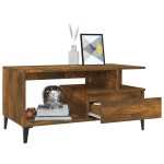 vidaXL Măsuță de cafea, stejar fumuriu, 90x49x45 cm, lemn prelucrat vidaXL Măsuță de cafea, stejar fumuriu, 90x49x45 cm, lemn prelucrat
