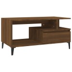 vidaXL Măsuță de cafea, stejar maro, 90x49x45 cm, lemn prelucrat vidaXL Măsuță de cafea, stejar maro, 90x49x45 cm, lemn prelucrat