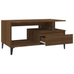 vidaXL Măsuță de cafea, stejar maro, 90x49x45 cm, lemn prelucrat vidaXL Măsuță de cafea, stejar maro, 90x49x45 cm, lemn prelucrat