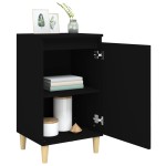 vidaXL Noptiere, 2 buc, negru, 40x35x70 cm, lemn prelucrat