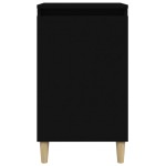 vidaXL Noptiere, 2 buc, negru, 40x35x70 cm, lemn prelucrat