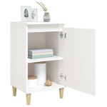 vidaXL Noptiere, 2 buc., alb extralucios, 40x35x70 cm, lemn prelucrat