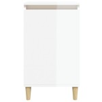 vidaXL Noptiere, 2 buc., alb extralucios, 40x35x70 cm, lemn prelucrat