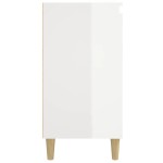 vidaXL Noptiere, 2 buc., alb extralucios, 40x35x70 cm, lemn prelucrat