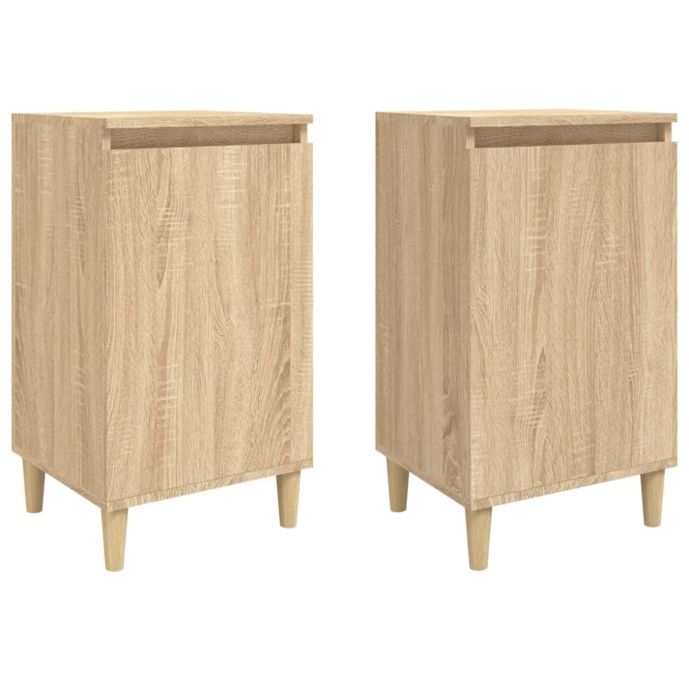 vidaXL Noptiere, 2 buc., stejar sonoma, 40x35x70 cm, lemn prelucrat