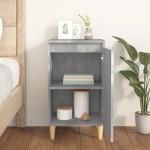 vidaXL Noptieră, gri beton, 40x35x70 cm, lemn prelucrat