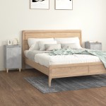 vidaXL Noptiere, 2 buc., gri beton, 40x35x70 cm, lemn prelucrat vidaXL Noptiere, 2 buc., gri beton, 40x35x70 cm, lemn prelucrat
