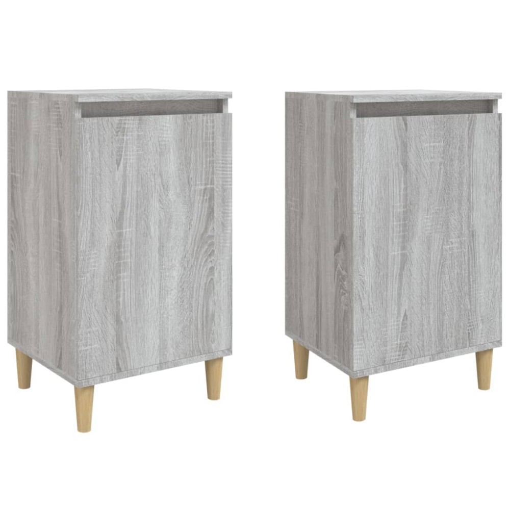 vidaXL Noptiere, 2 buc., gri sonoma, 40x35x70 cm, lemn prelucrat