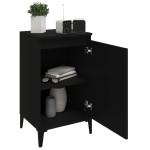 vidaXL Noptiere, 2 buc, negru, 40x35x70 cm, lemn prelucrat